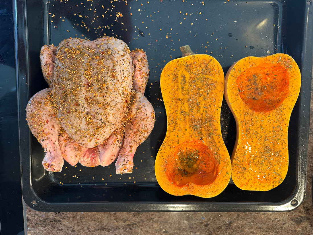 Unexpectedly Rich Roast Chicken and Butternut Squash