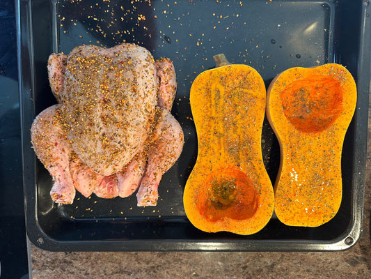Unexpectedly Rich Roast Chicken and Butternut Squash