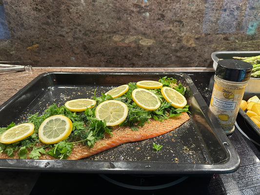 Baked Salmon with Stella Foods Bright Pepper