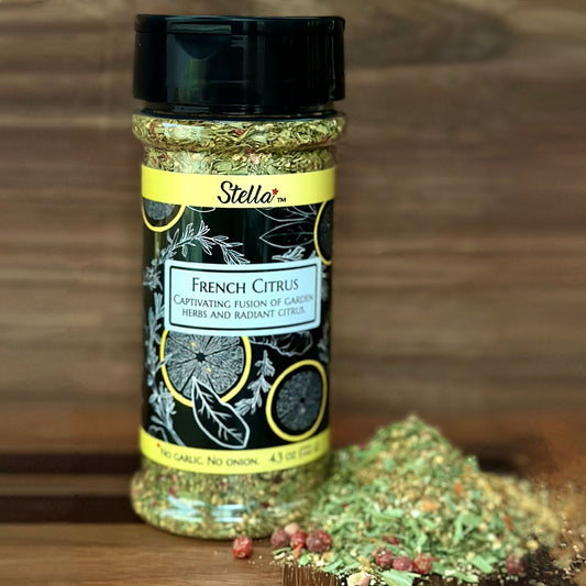 French Citus, a comforting blend of citrus, fresh garden herbs and healthy peppercorns, low FODMAP, gluten free and vegan.